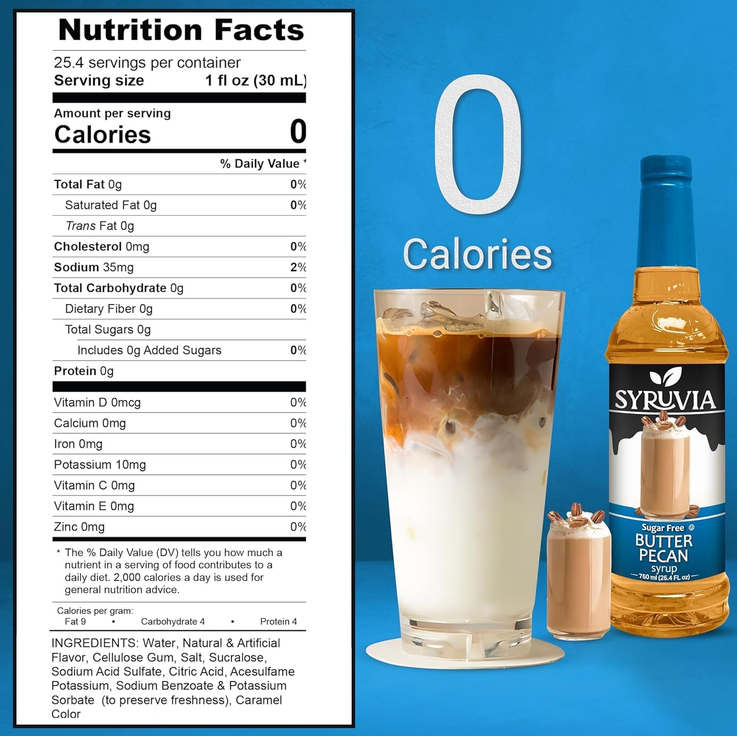 Nutrition Facts Butter Pecan sugar free syrup