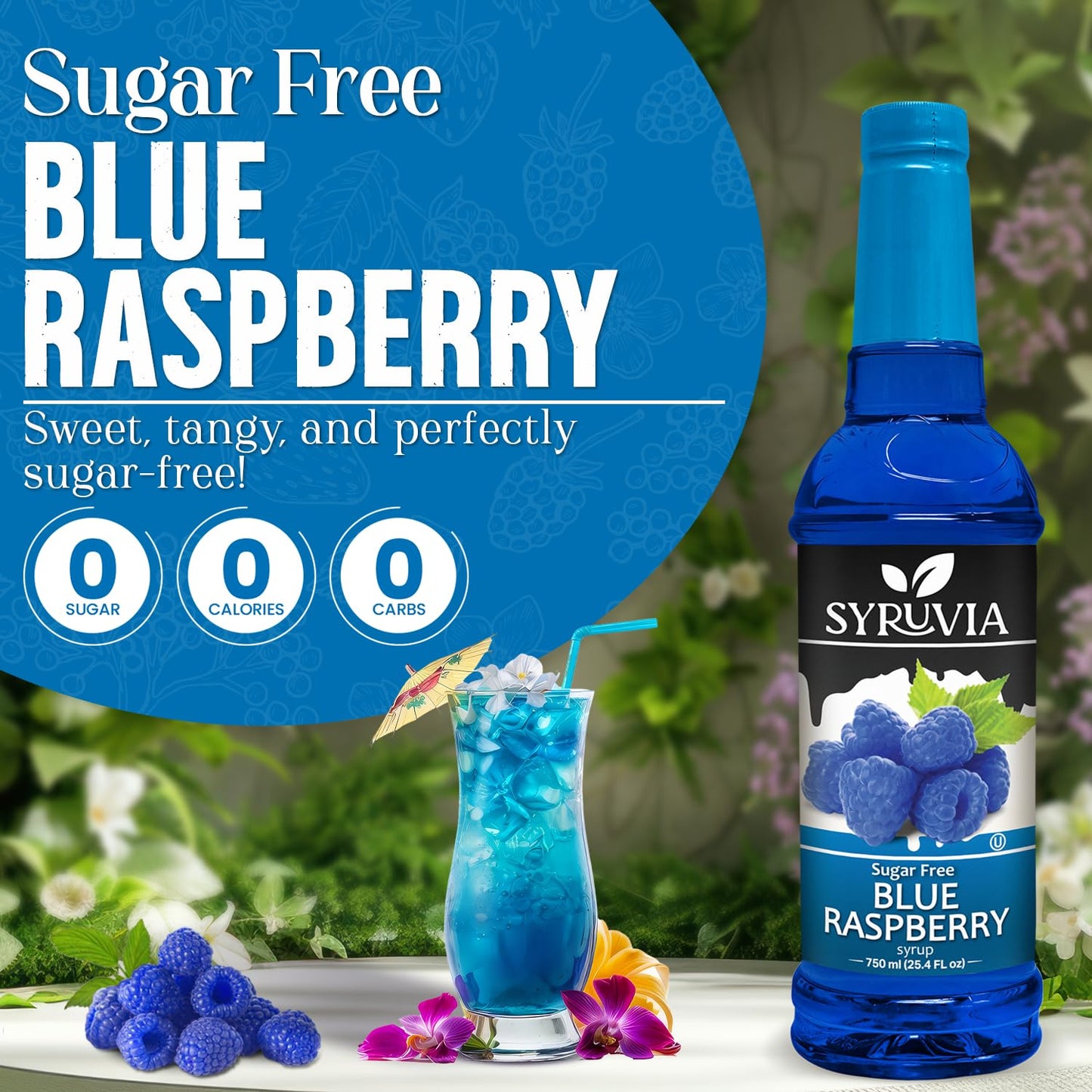 blue raspberry syrup sugar free
