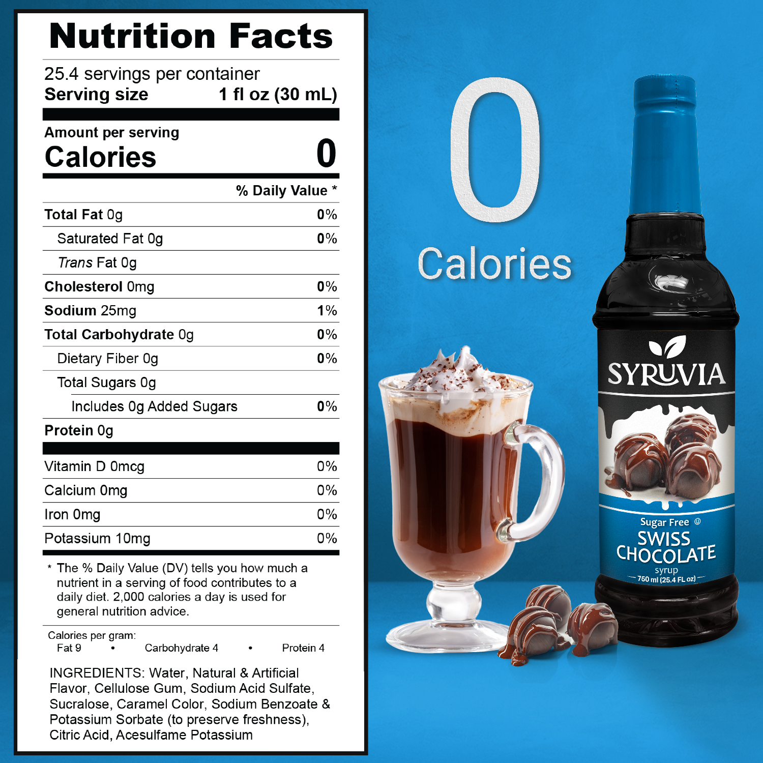 Sugar-Free Swiss Chocolate Syrup Nutrition Facts